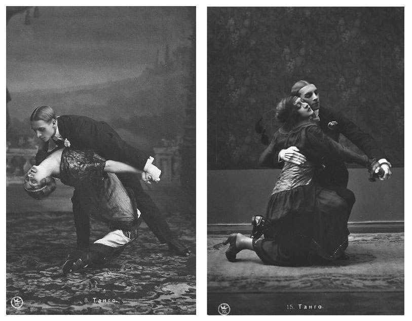 Tango postcards from Russia circa 1914